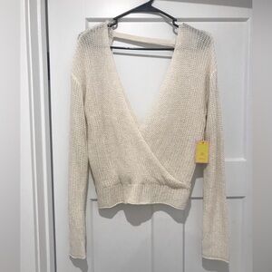 Forever 21 Contemporary Sweater, Size: XS, Color: Cream